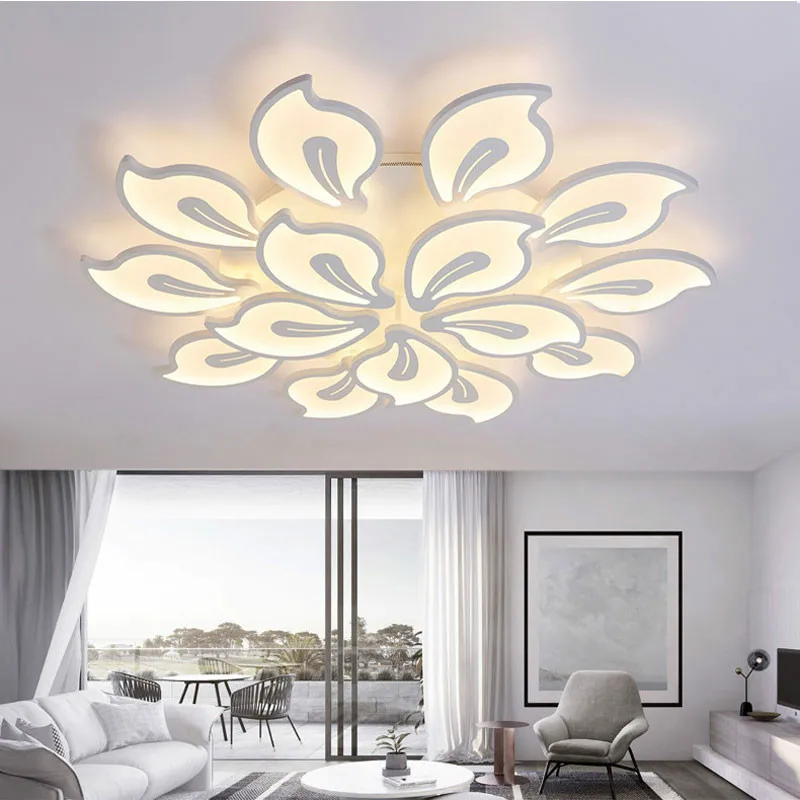 

Большие современные светодиодные потолочные лампы для гостиной, спальни, столовой, светильники, белая акриловая потолочная лампа, светодио...