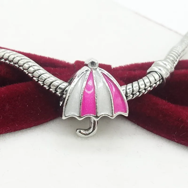 TTBEADS 1 шт. Серебряный Зонт европейские шармы бусины подходят для ожерелья