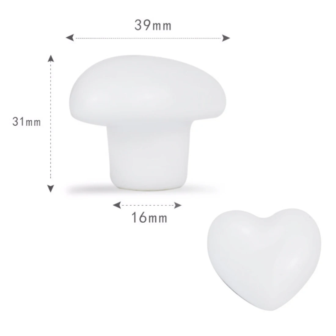 10 шт. керамическая дверная ручка в форме сердца для мебели выдвижная кухонного