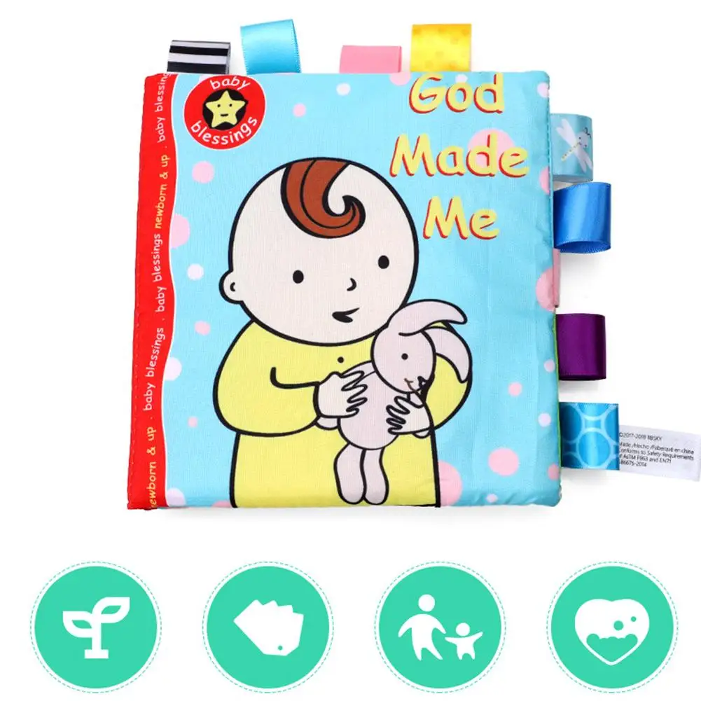 Детская тканевая книга для детей игрушки младенцев God Made Me Новорожденные