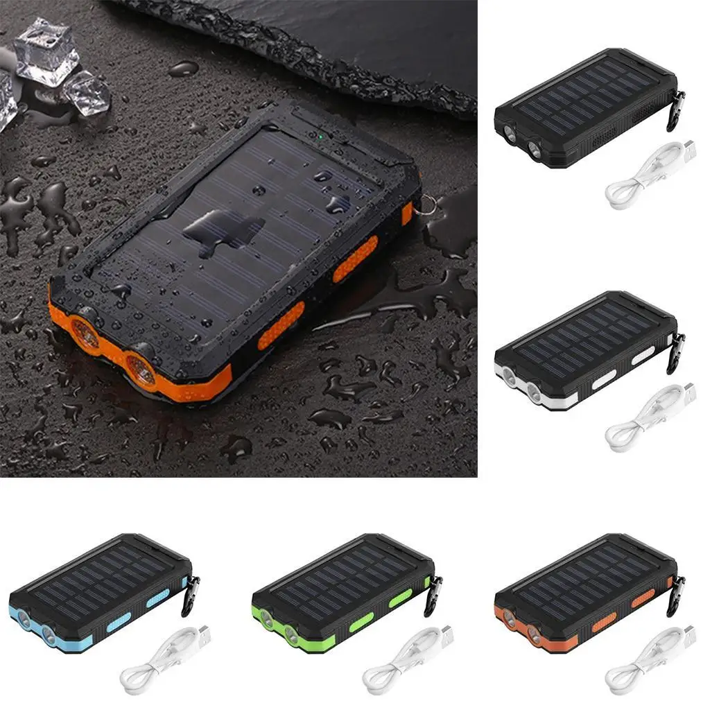 Прочная портативная батарея солнечная водостойкая 30000 mAh Солнечное зарядное