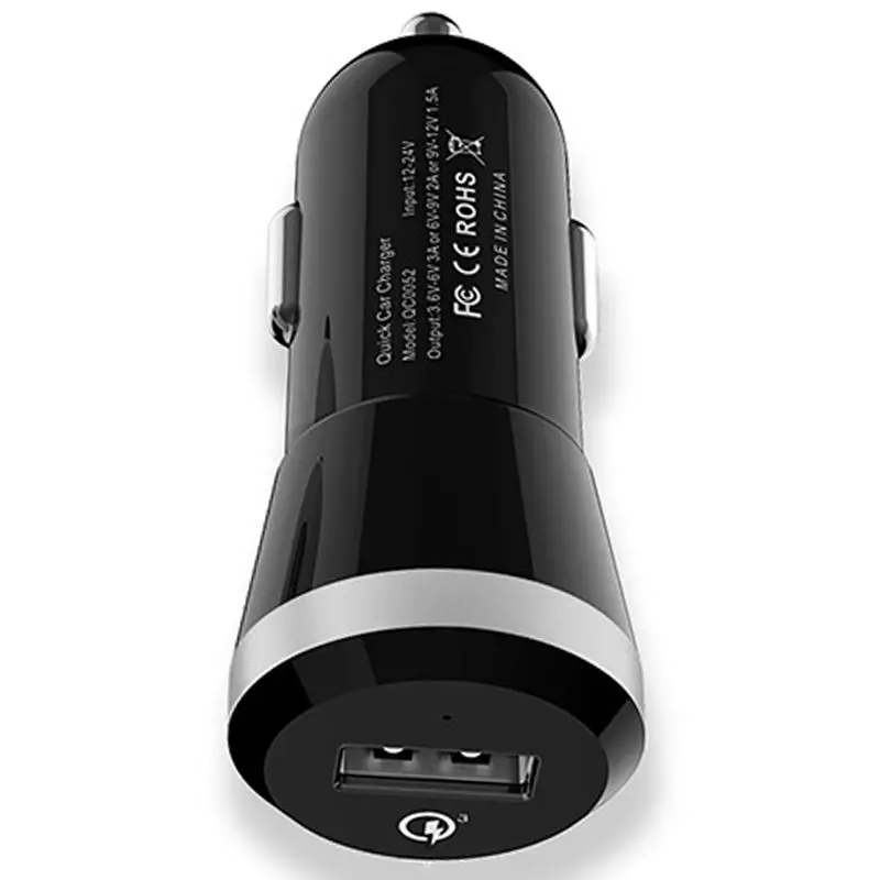 9V2A USB Автомобильное зарядное устройство 1 порт 18 Вт Быстрая зарядка автомобиля
