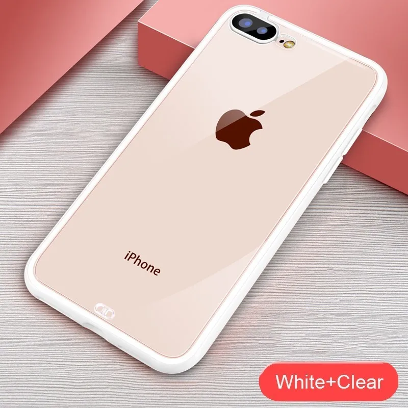 Прозрачный тонкий цветной чехол для телефона IPhone X XS XR Max 6S 6 7 8 Plus модный