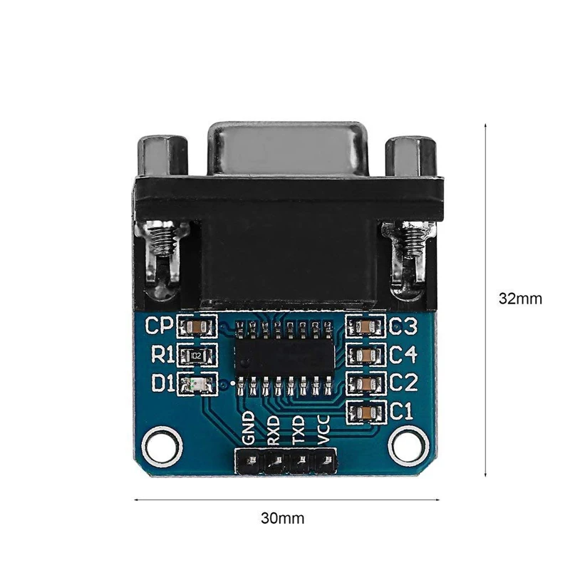 2 шт. RS232 DB9 Штекерный последовательный порт к TTL преобразователю MAX3232 корневой