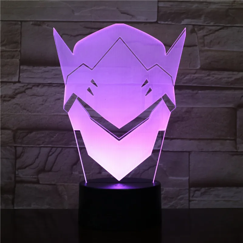 FPS игра OW Overwatch Shimada Genji маска USB 3D светодиодный ночник для мальчиков детей детские