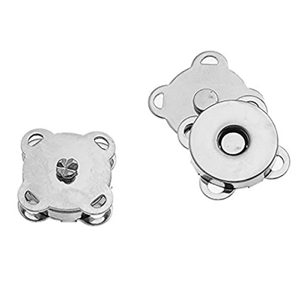 10 Sets of 14mm Sew In Magnetic Bag Clasps Button Snaps (Silver) | Дом и сад