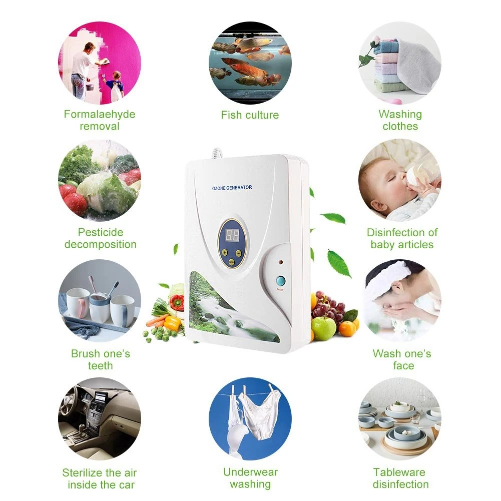EAS-Eu Plug 600Mg / H Hydroponics Freshwater The Meat Vegetables Digital Machines Ozone Generator Detoxification Of Frui | Бытовая