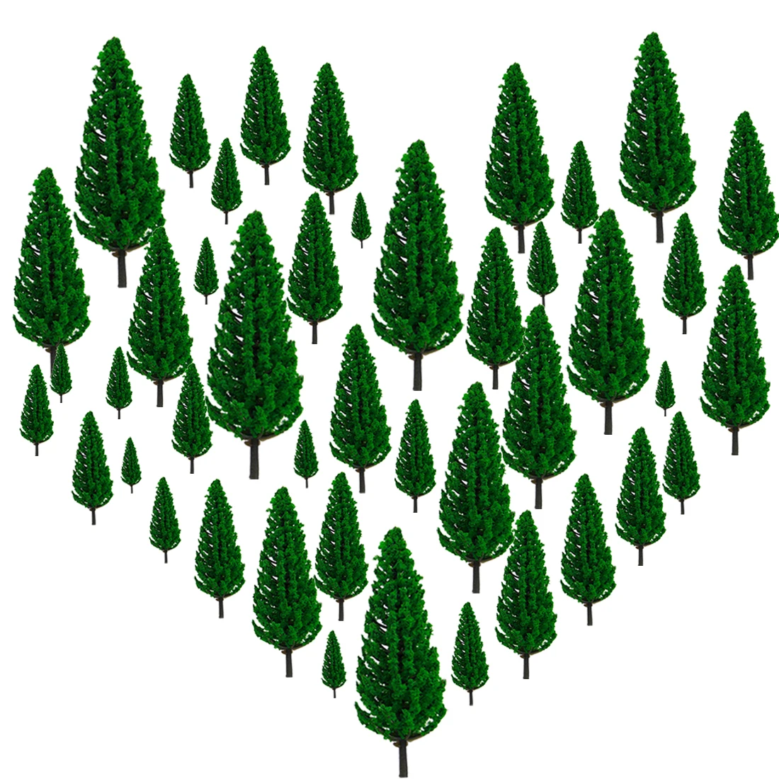

44pcs Pine Tree Model Sand Table Scenery Building Accessories For Ho 1:85 Scale Toy Train Model Train Ho Scale Tree