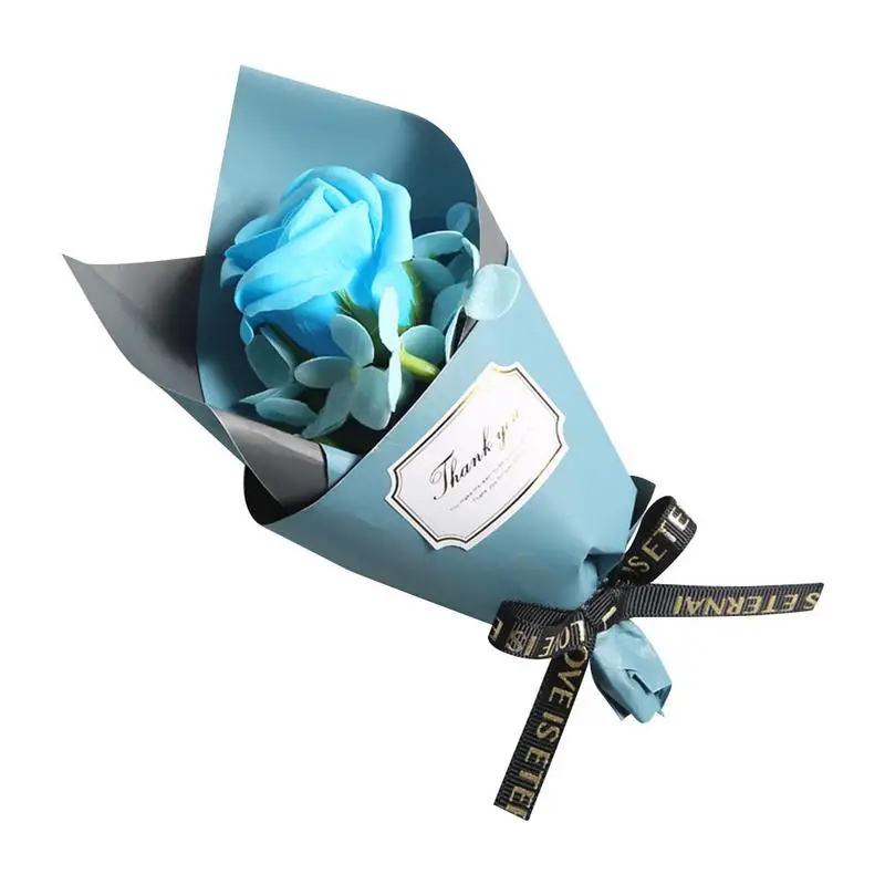 Creative Single Rose Hand Holding Soap Flower Mother's Day Mini Bouquet Birthday Gifts Giveaways Washing Fragrance | Дом и сад