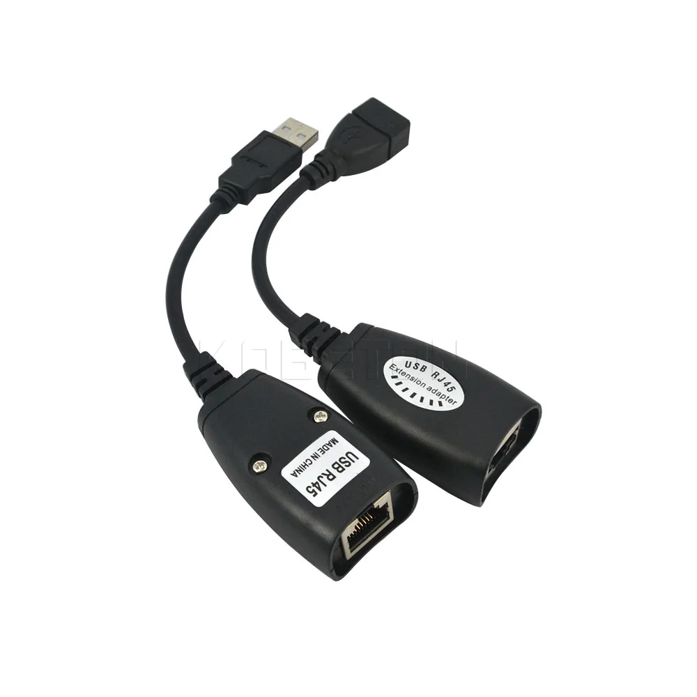 Удлинитель для кабеля Kebidu 2 шт. USB к RJ45 RJ 45 LAN удлинитель адаптер более Cat5 Cat6 патч