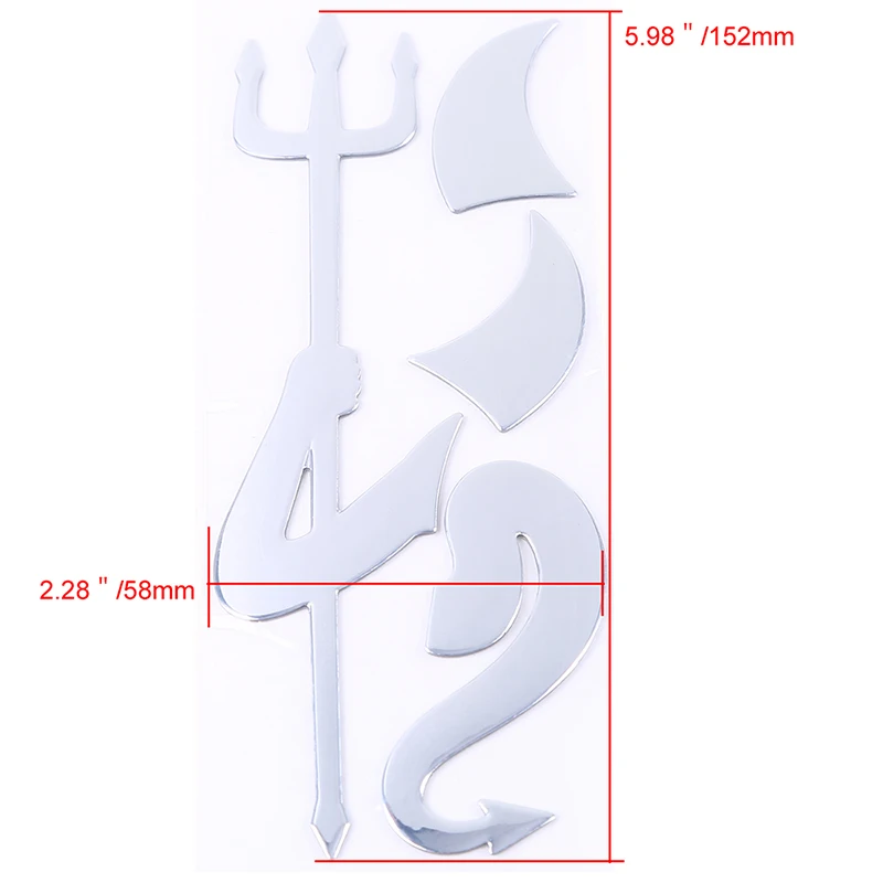 ПВХ наклейки Забавные 3D Автомобильные 3 цвета дьявол ангел для Toyota Citroen Honda fit accord 8