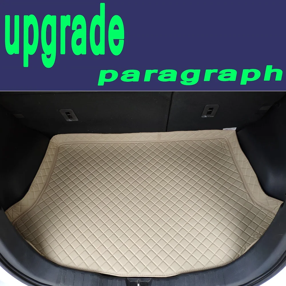 

ZHAOYANHUA Custom fit High side car Trunk mats for Nissan Qashqai Sylphy Sunny almera g15 Durable Boot Carpets