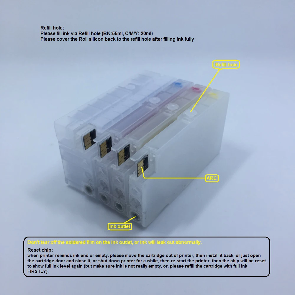 

YOTAT (ARC chip) Refillable ink cartridge for HP953 HP 953XL OfficeJet Pro 8702 8710 8720 8730 8728 8715 7740 8210 8218 printer