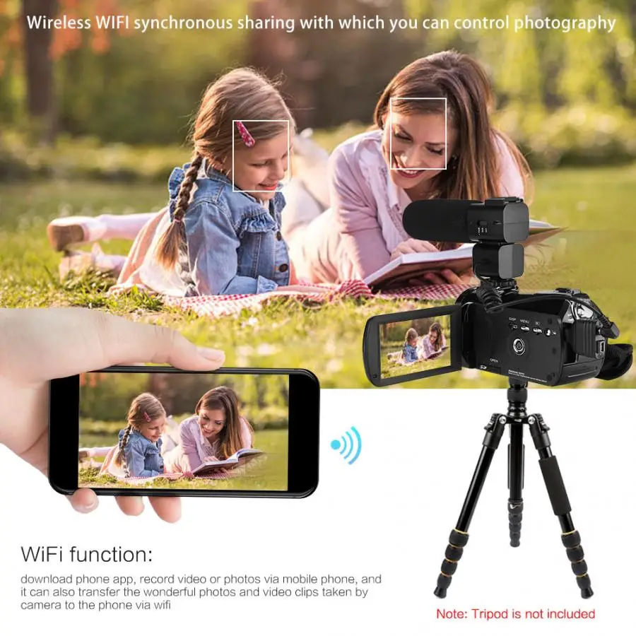 Camara Профессиональный AC3 IPS 3 1 дюйма HD сенсорный экран беспроводной WIFI DV 4K Цифровая