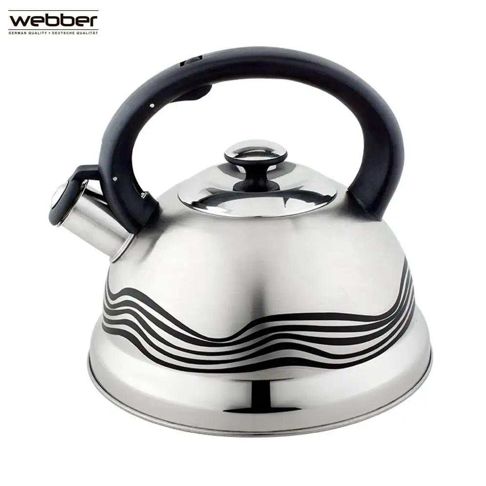 Чайник металлический WEBBER ВЕ-0552 из нержавеющей стали сатин меняет цвет 3 0л | Дом и
