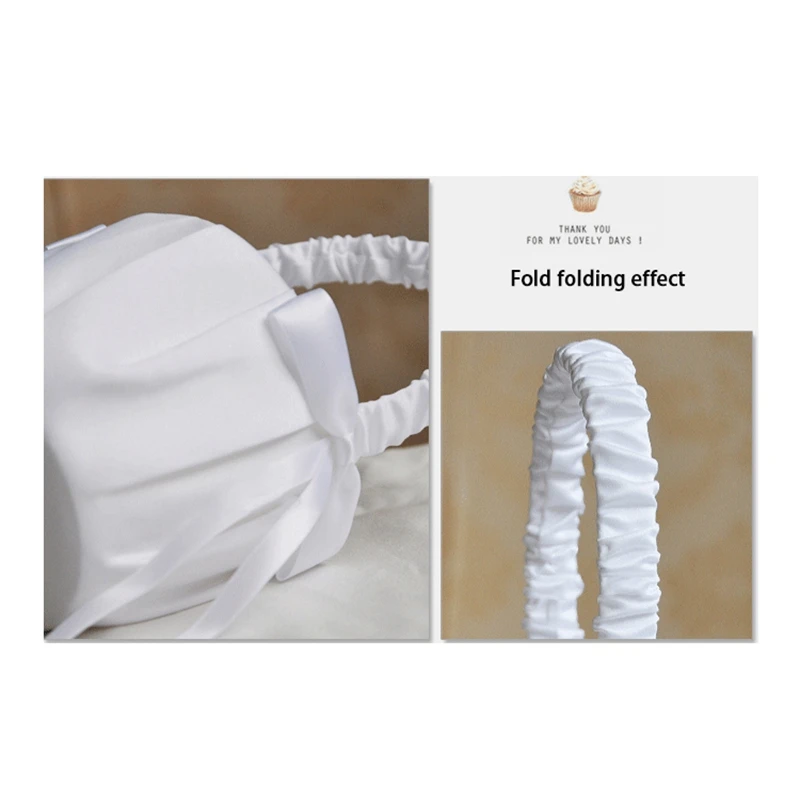 Promotion! White Romantic Bowknot Satin Wedding Ceremony Party Flower Girl Basket | Pots &amp Planters