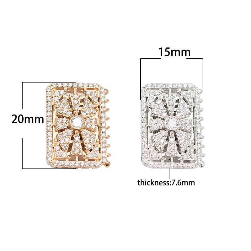 Серебряные украшения Beadsnice чистая Серебряная квадратная застежка инкрустация