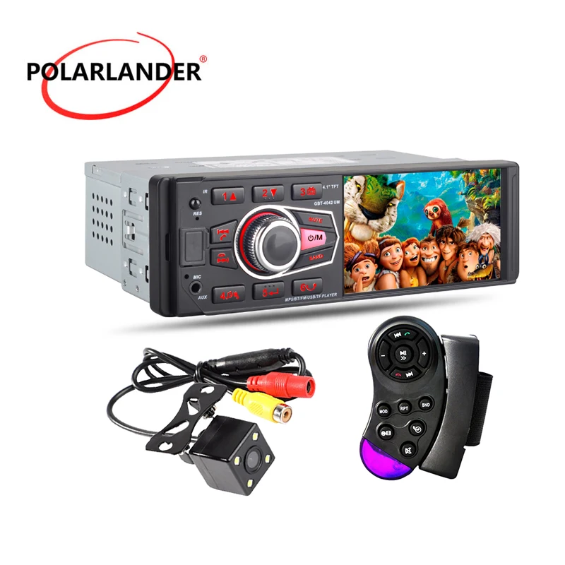 1 Din автомобильный радиоприемник HD 1080P экран 4042UM Bluetooth MP3 плеер 4 дюймов FM/USB/AUX in/SD