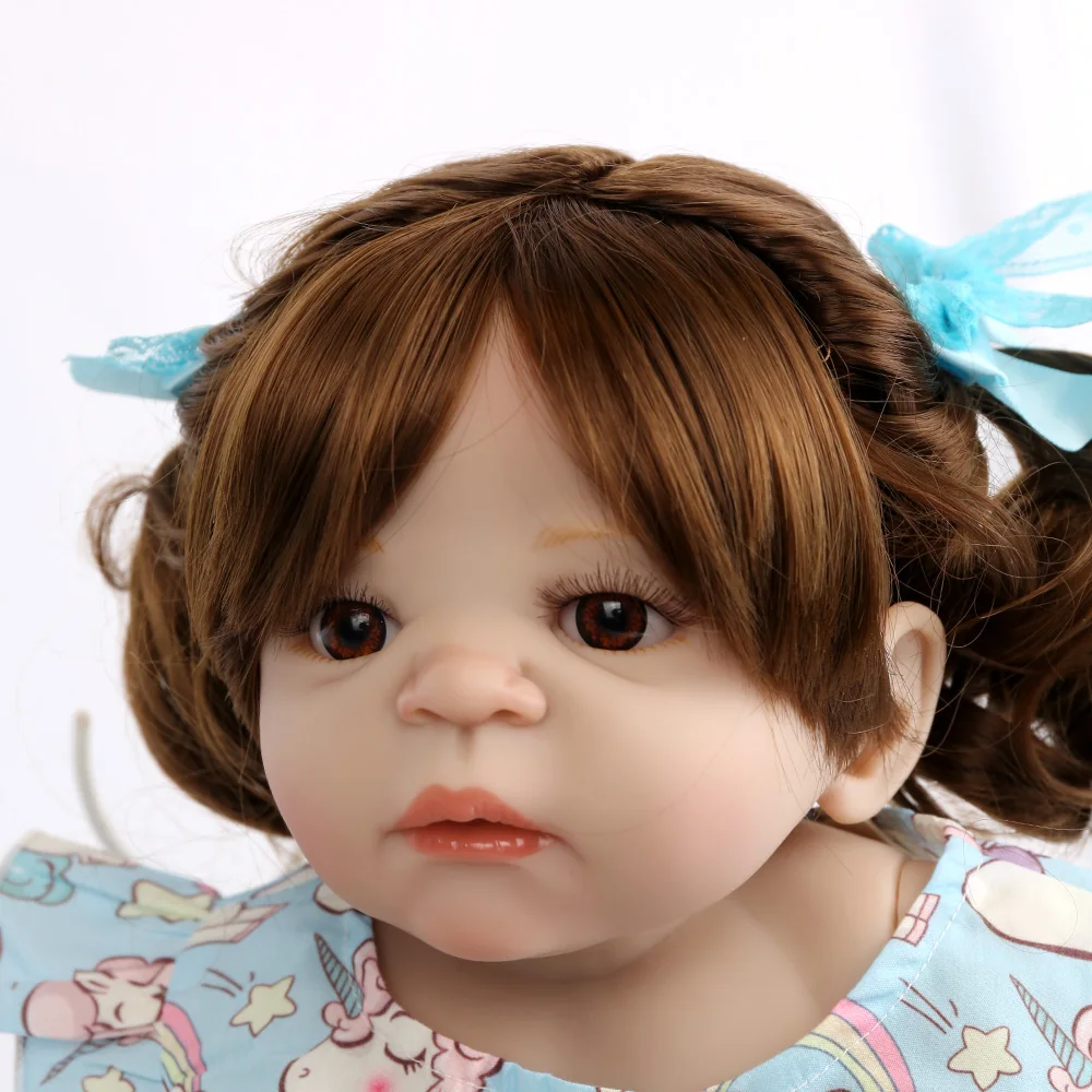Кукла NPKDOLL 55 см полностью силиконовая кукла Reborn Реалистичная детская игрушка