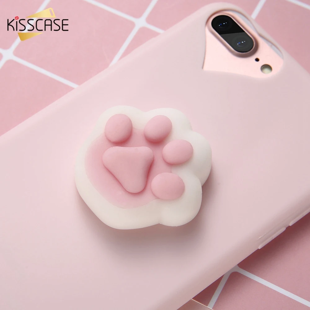 Мягкий силиконовый чехол KISSCASE 3D с животными для iPhone 6s 6 8 7 Plus милый снятия стресса 5