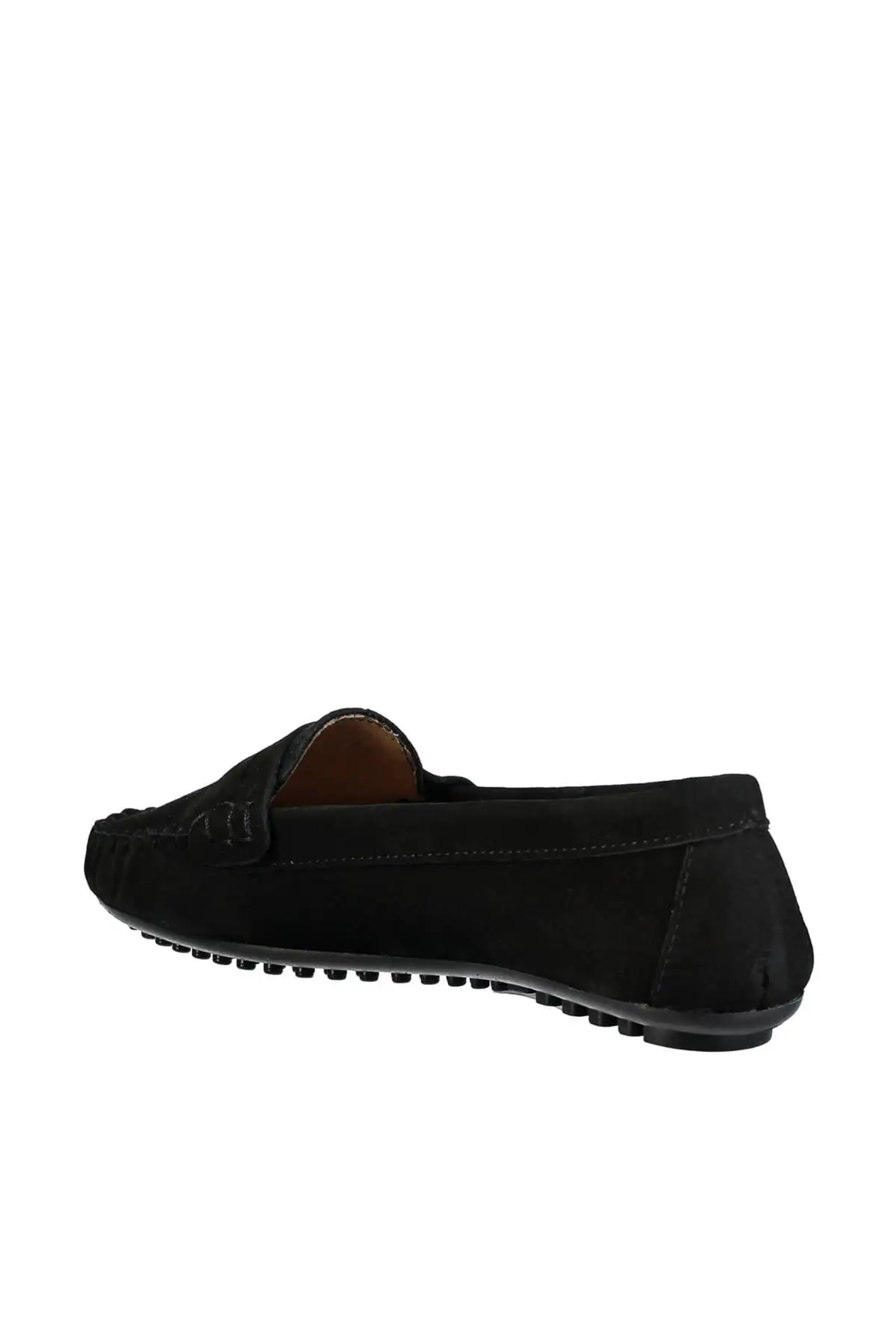 Trendyol/женские лоферы из натуральной кожи черного нубука TAKSS19TL0007|Обувь без каблука|