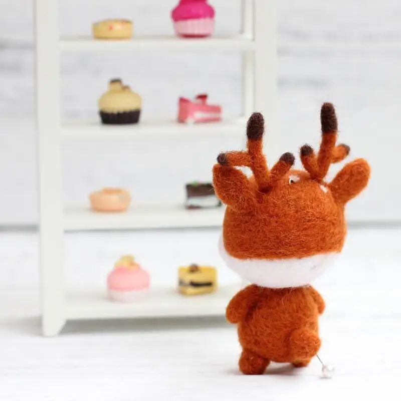 Набор ручной работы из неготового шерстяного войлока Sika Deer для сумки игольчатого