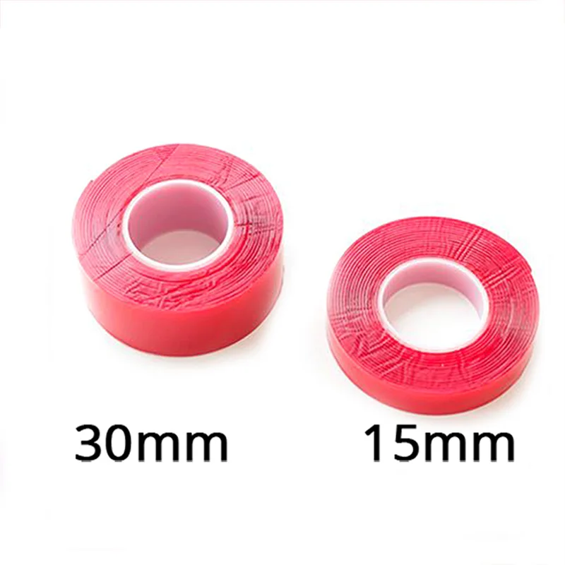 Прозрачная Двухсторонняя клейкая лента красного цвета 3 метра домашний ремонт