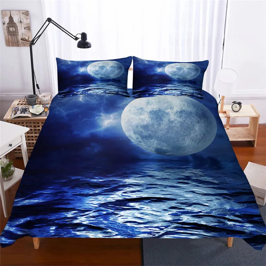 

Набор постельных принадлежностей с 3D принтом, пододеяльник, Комплект постельного белья, морской волны, домашний текстиль для взрослых, Реал...