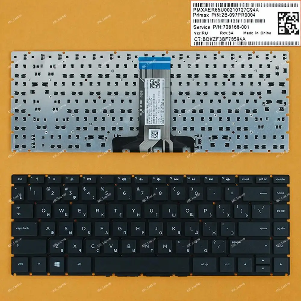 Новая русская Русская клавиатура для HP home 14-bs000 14-bs100 14-bs500 14t-bs000 14-bs057cl черная без