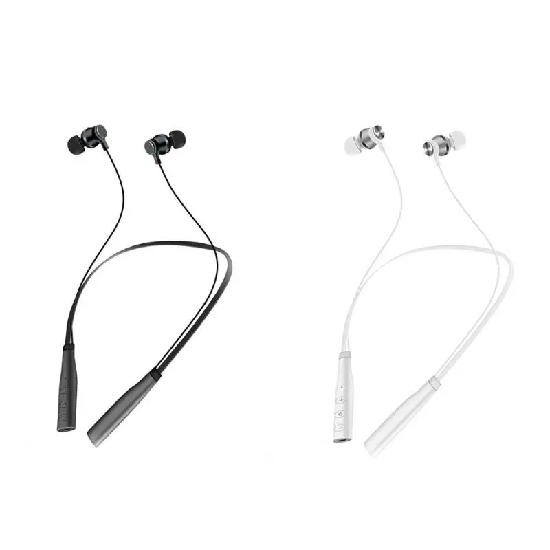 Беспроводные наушники Bluetooth спортивные с шейным ремешком поддержкой tf карты