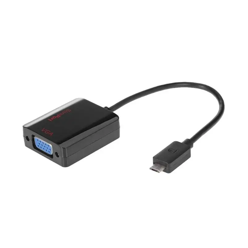 Лидер продаж TTKK USB 2 0 Micro Male Slimport To VGA 15pin Female 1080P адаптер конвертер сплиттер кабель