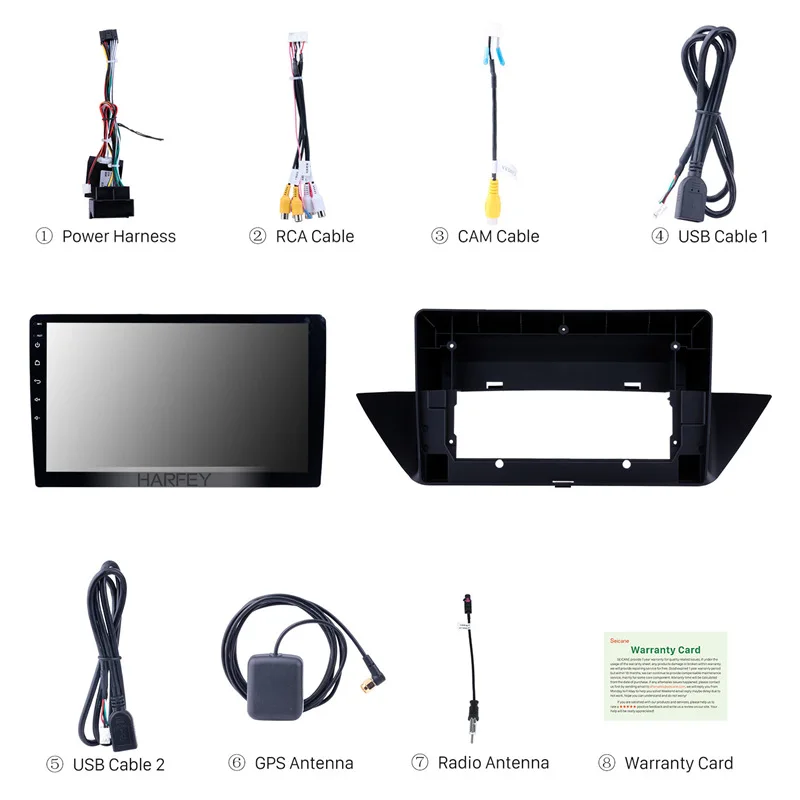 Harfey Android 8 1/9 0 для 2009-2013 BMW X1 E84 радио 10 1 &quotHD 1024*600 Авторадио автомобильный GPS navi