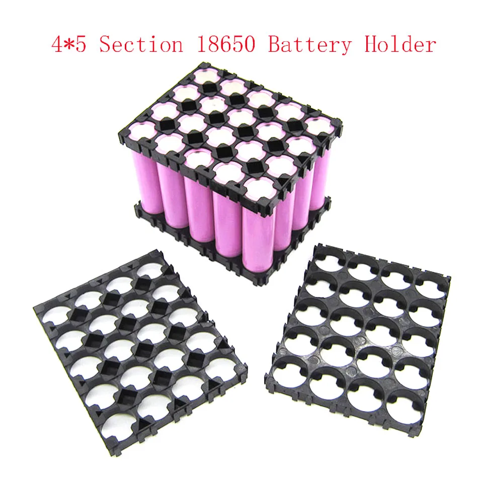 

4*5 Cell 18650 Batteries Spacer Radiating Shell Plastic Heat Holder Bracket