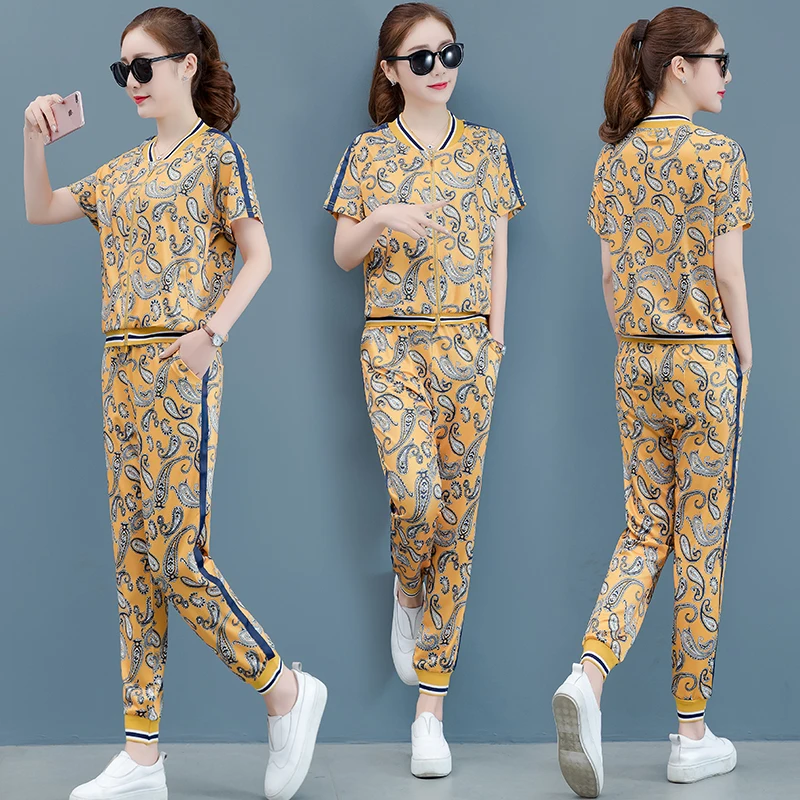 Женский спортивный костюм Свободный кардиган на молнии с короткими рукавами и