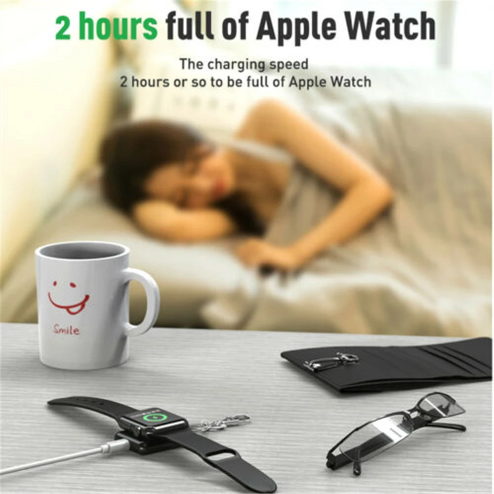 Портативный Беспроводной Магнитный брелок для зарядного устройства Apple Watch 1 2 3 4