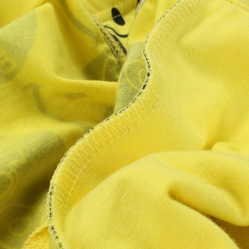 Мужские удобные хлопковые трусы с рисунком смайлик боксеры комфортные дышащие