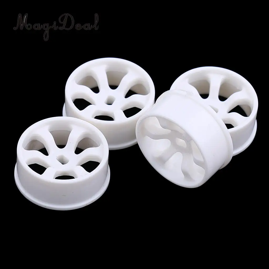 Пластиковый белый обод колеса MagiDeal 4 шт. для WLtoys K969 K989 P929 1/28 RC Drift Car запасные части