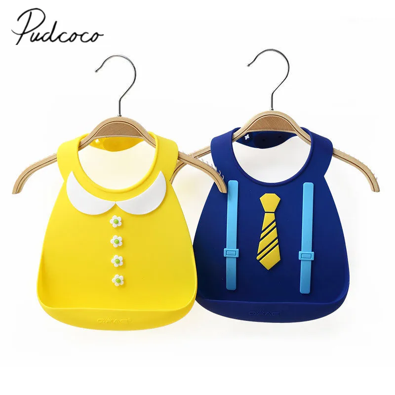 2019 Brand New Toddler Baby Kids Girls Boys Soft Silicone Waterproof Saliva Cartoon Pattern Print Lunch Bibs 6-48 months baby | Детская