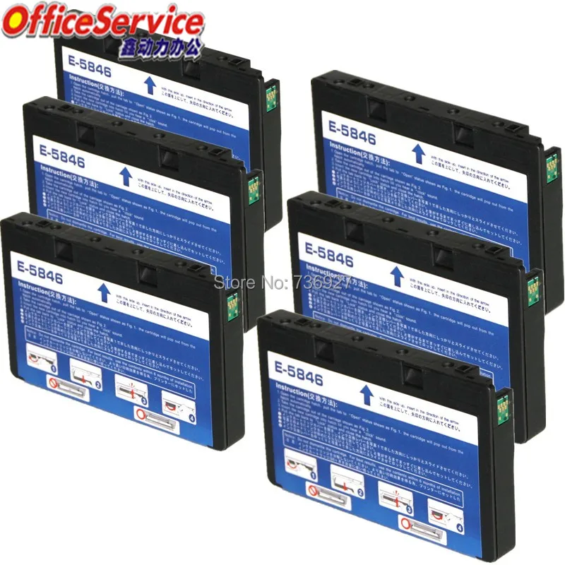 6X Новый совместимый картридж T5846 подходит для струйного принтера Epson PictureMate 200 240 260