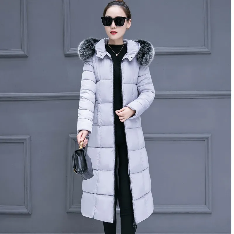 

Long Rushed New Polyester Zipper Fund Cotton Woman 2019 Winter Self-cultivation Thickening Korean Heavy Seta Lead Cotton-padded