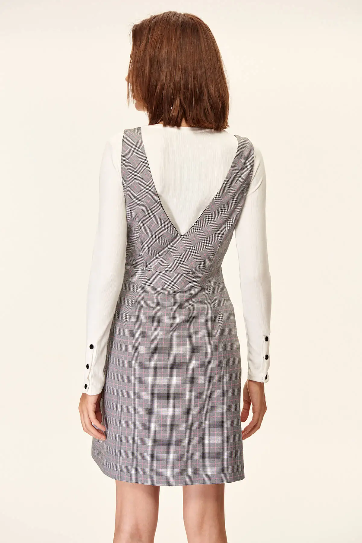 Trendyol Gray Plaid Dress Jilin TOFAW19AA0025 | Женская одежда