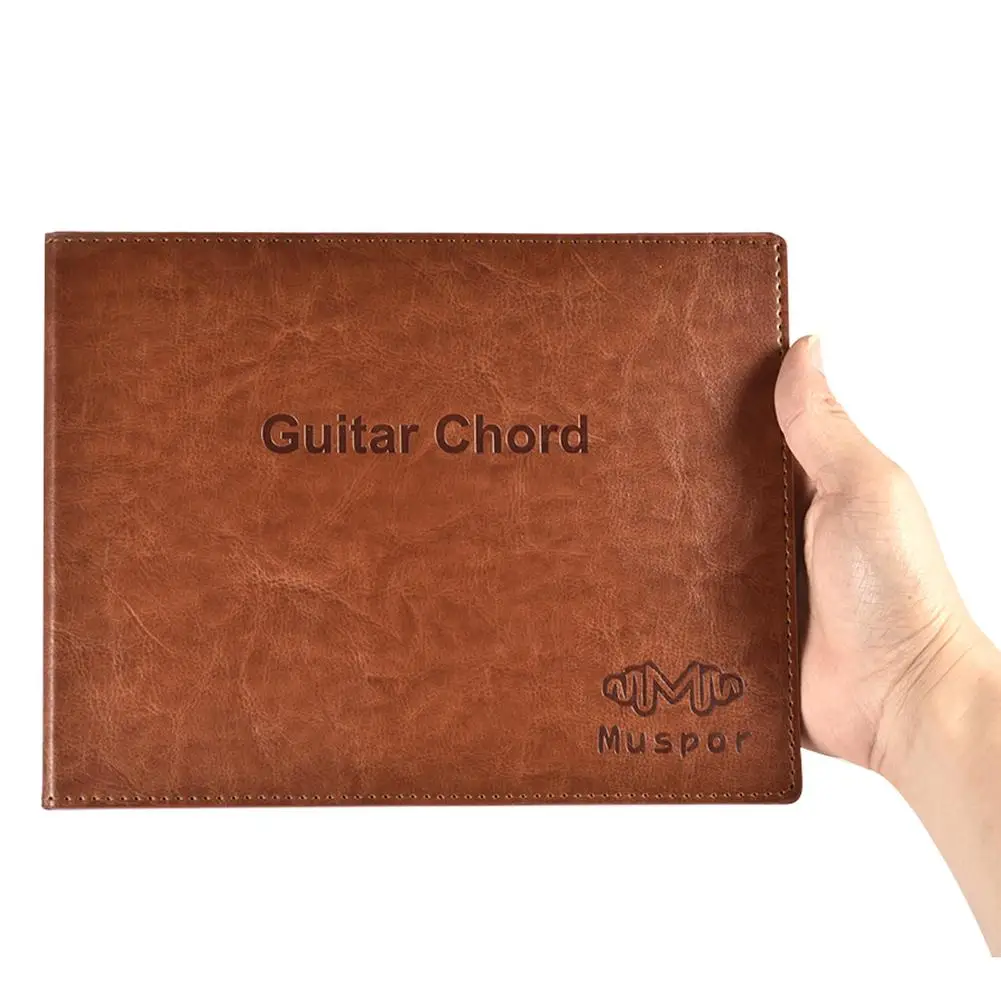 Muspor Guitar Chord Book Chart High Quality PU Leather 6 string Paperback Chords Tablature Guitarra finger Exercise Sheet | Спорт и