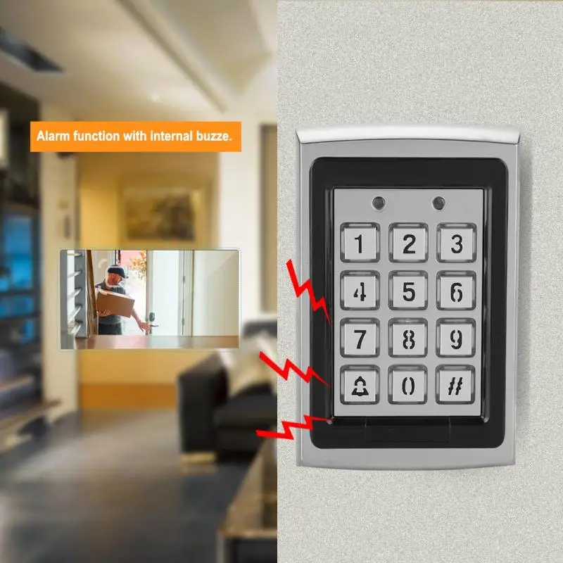 125 кГц Топ металлический RFID кард-ридер пароль дверь контроль доступа клавиатура с