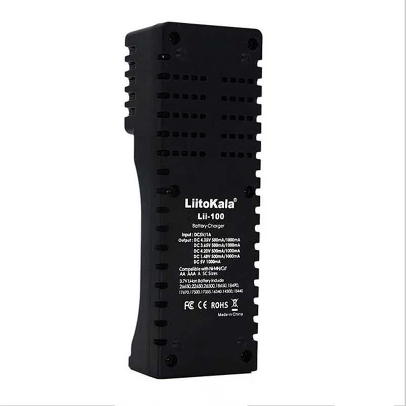 Liitokala Lii-100B зарядное устройство для 18650 26650 Ni-MH Ni-Cd перезаряжаемая батарея 4 35 V/3 2 7 V/1