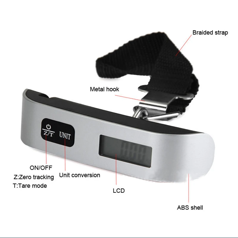 50kg Digital Weighing Scales for Suitcase Travel Luggage Scale Baggage Balance Bag Hanging Backlight | Инструменты
