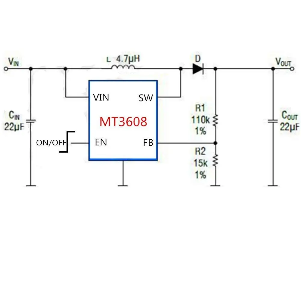 5 шт. DC MT3608 регулятор напряжения постоянного тока повышающий преобразователь