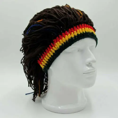 2019 крестив Забавный регги дреды унисекс Jamaican вязаная стандартная плетеная шляпа