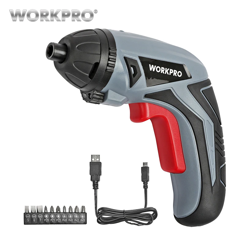 WORKPRO 3 6 В USB беспроводной электрический отвертка бытовой Перезаряжаемые литий