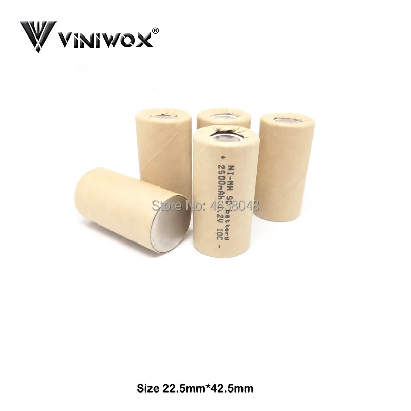 SC 2500mAh 1 2 V аккумуляторная батарея Subc Ni-MH ячейки DIY до 7 9 6 12V 6V 4 8 Электроинструмент