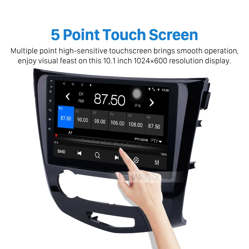 Harfey 2Din 10 1 &quotAndroid 8 1/7 автомобиль gps Мультимедийный проигрыватель автомобиля радио